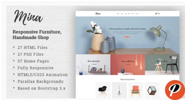 Mina Responsive Furniture Handmade Shop Blog HTML5 Template