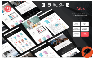 Aitix Fashion Portfolio Multipurpose Clean Bootstrap Website Template