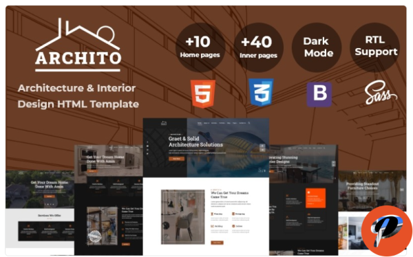 Archito Modern Architecture Interior Design Responsive Bootstrap Website Template