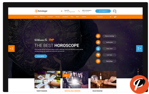 Astrologer Astrology and Numerology HTML Website Template