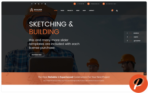 Builder Construction and Building HTML Website Template