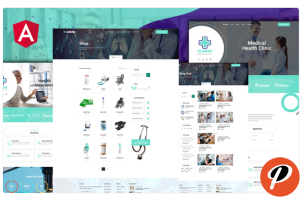 Clinvee Angular Medical Doctor Responsive Clinic Website template Website Template