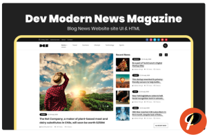 Dev Modern News Magazine Blog Website Template