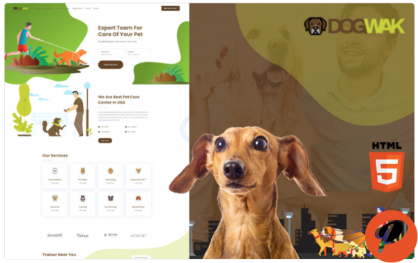 Dog Wak Dog Walking Services Website Template