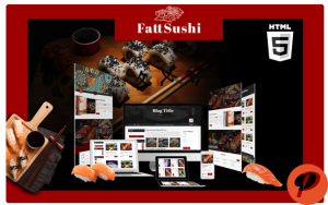 Fattsuhi Japanese Sushi Restaurant HTML5 Website Template