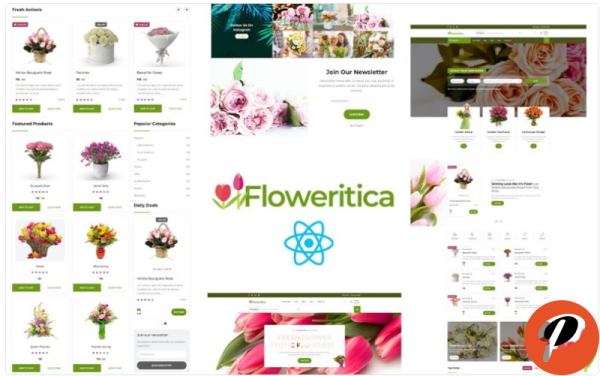 Floristica Flowers and Roses React JS Website Template