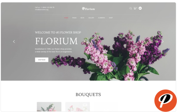 Florium Flower Store Modern Multipage HTML Website Template