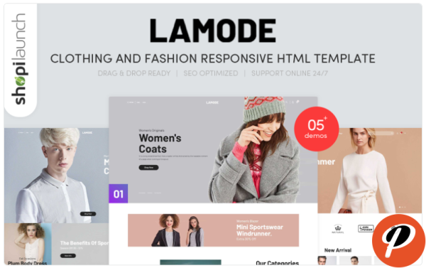 Lamode Clothing Fashion Responsive Website Template