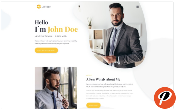 LifeTime Motivational Speaker Clean Multipage HTML5 Website Template