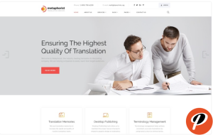 Metaphorist Translation Bureau Multipage Elegant HTML Website Template