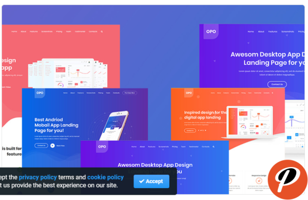 Opo Creative App Responsive Website Template