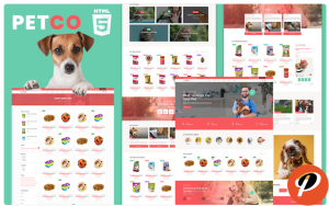 Petco Pet and animal Shop Website Template