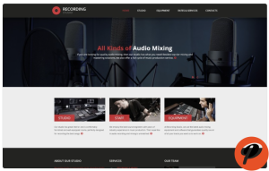 Recording Studio Music Minimal Responsive HTML Website Template