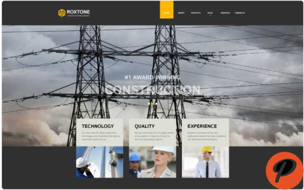 Roxtone Construction Company Responsive Creative HTML Website Template 1