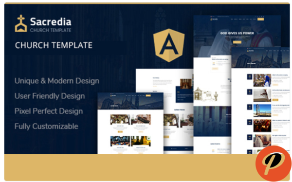 Sacredia Church and Religious Angular Website Template