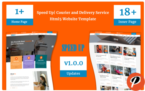 Speed Up Courier and Delivery Service Html5 Website Template