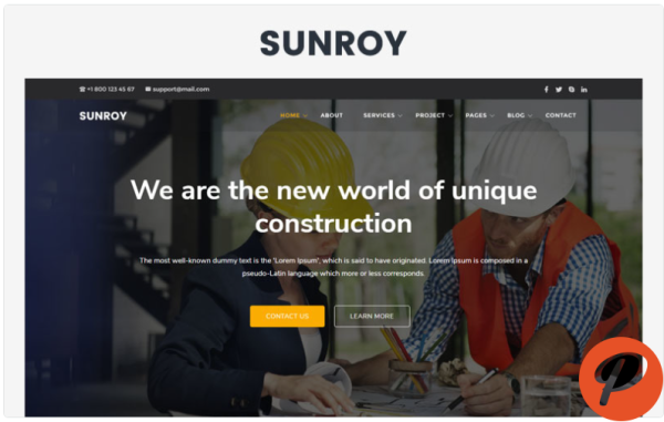 Sunroy Architecture Construction Website Template