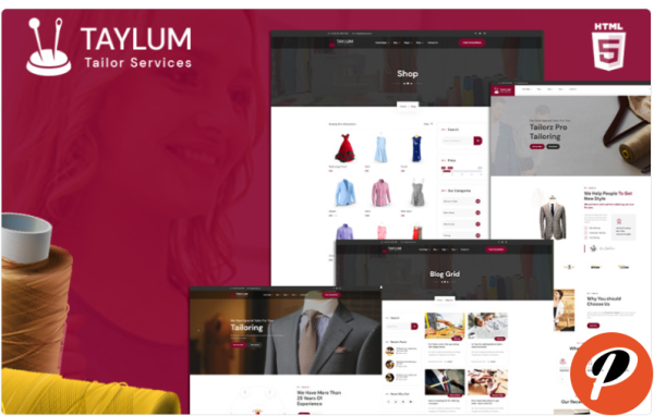 Taylum stylish custom clothing tailor Website Template