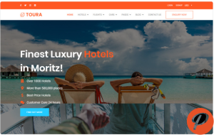 Toura Travel Agency Booking Responsive Website Template