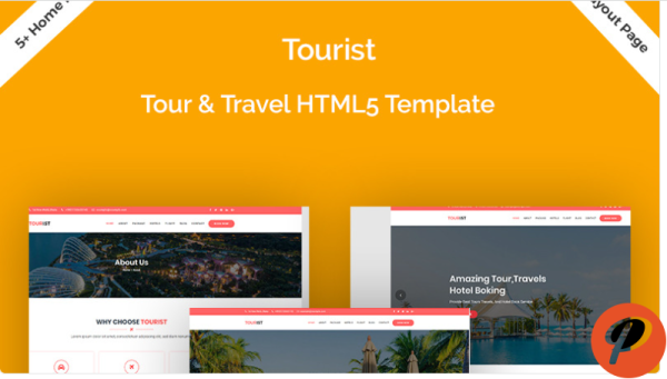 Tourist Trous Travels Hotel Booking Website Template