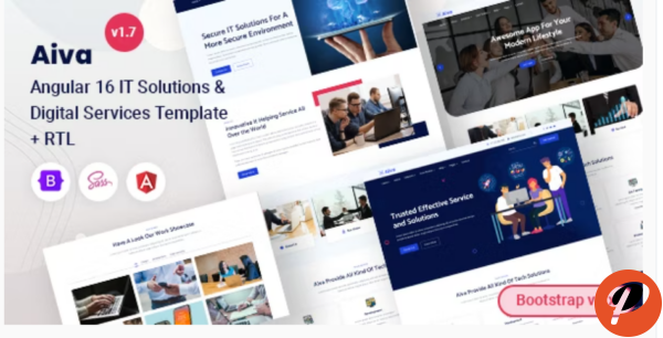 Aiva Angular 16 IT Solutions Technology Services Template