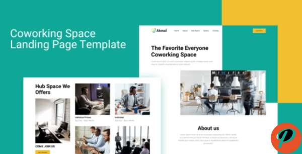 Akmal Coworking Space Landing Page Template