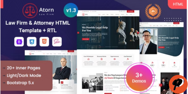 Atorn Law Firm Attorney Website HTML Template