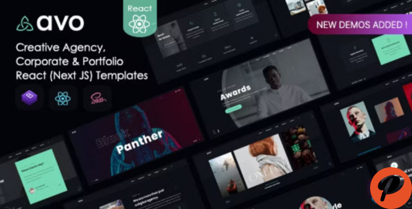 Avo React Creative Agency Showcase Portfolio