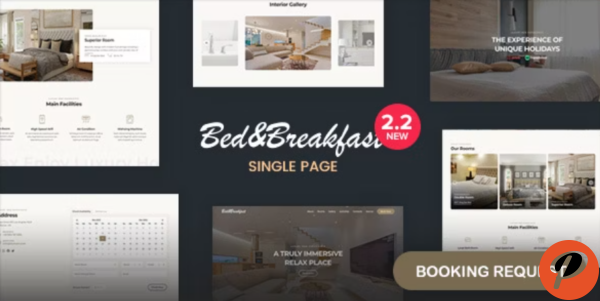 BedBreakfast Responsive Single Page