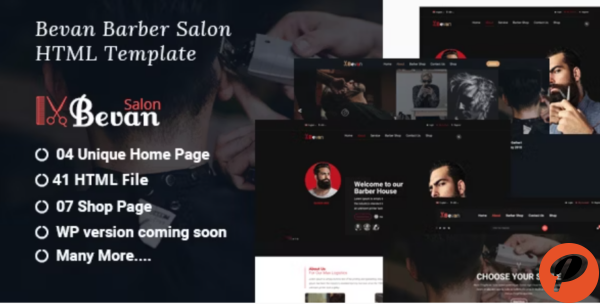 Bevan – Barber Salon Bootstrap 4 HTML Template