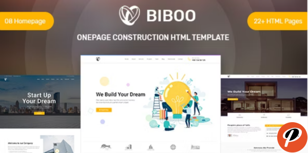 Biboo OnePage Construction HTML Template