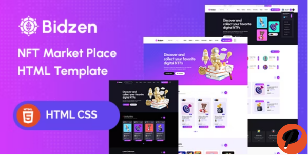 Bidzen NFT Marketplace HTML Template