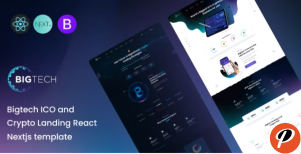 Bigtech ICO Crypto Landing React Nextjs Template