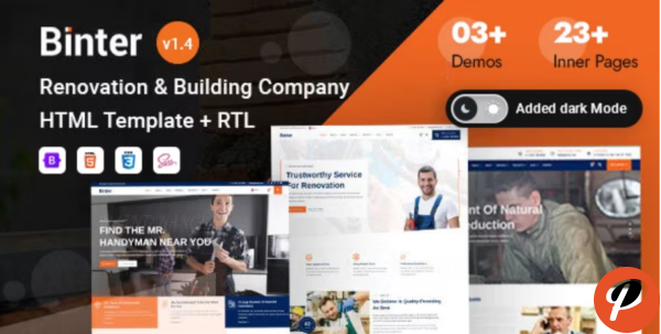 Binter Construction Renovation HTML Template