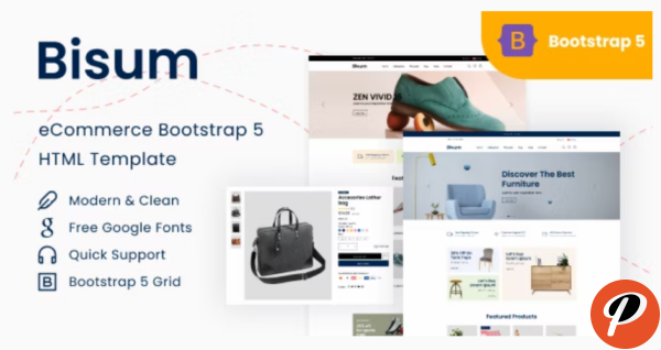 Bisum eCommerce Bootstrap 5 HTML Template