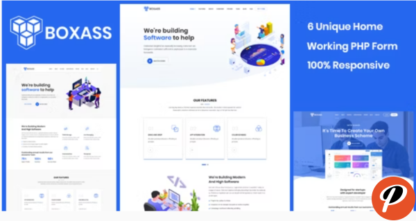 Boxass Startup Landing Page Template