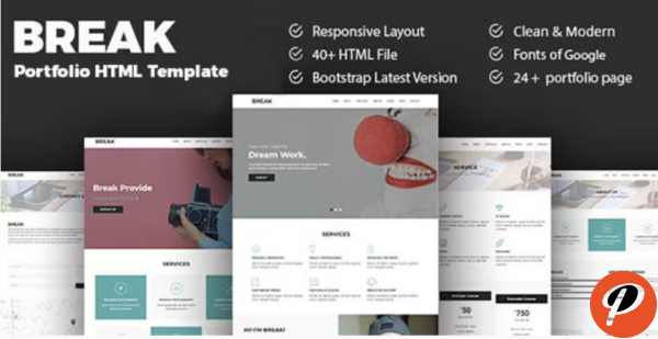 Break Responsive Portfolio HTML Template