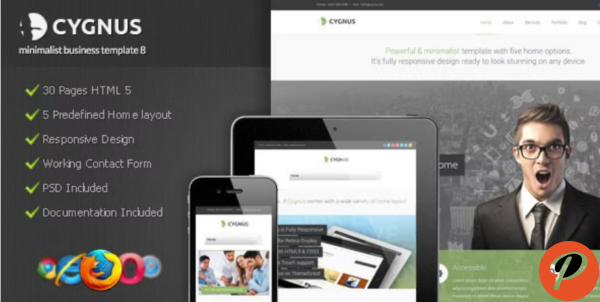 Cygnus Minimalist Business Template 8