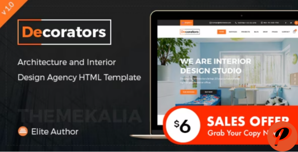 Decorators HTML Template for Architecture Modern Interior Design Studio