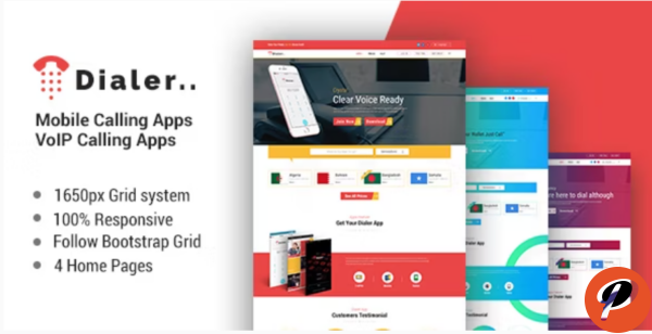 Dialer VoIP Mobile Calling Apps HTML Templates