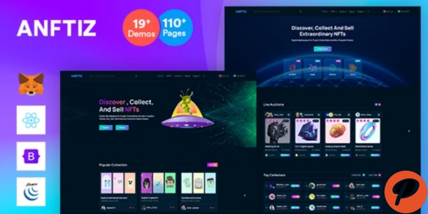 Anftiz NFT Marketplace React Js Template