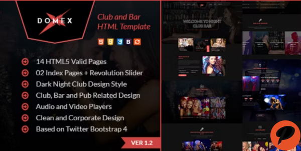 Domex Night Club and Event HTML Template