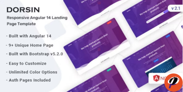 Dorsin Angular 14 Landing Page Template