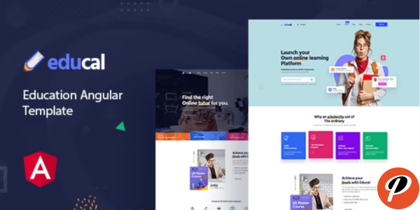 Educal Online Learning and Education Angular Template RTL