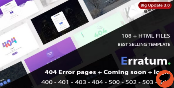 Erratum 404 Error pages Coming soon Login Signup