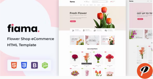 Fiama Flower Florist Shop eCommerce Bootstrap Template