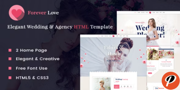 Forever Love Wedding Agency HTML Template