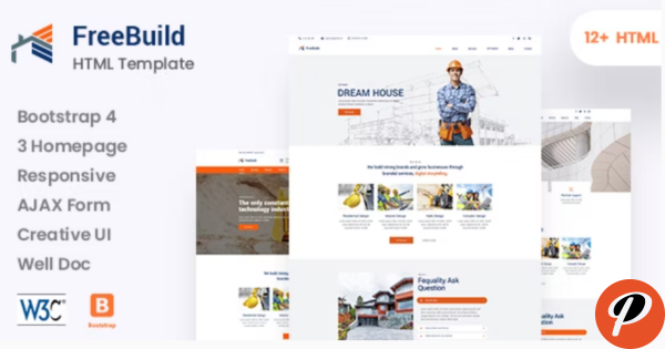 FreeBuild Construction HTML Template