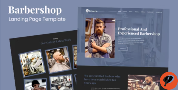 Frizerie Barbershop Landing Page Template