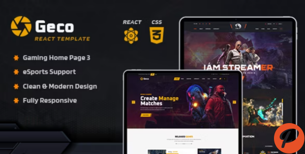 Geco eSports Gaming React JS Template